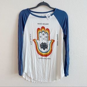 NWT Life Clothing Co Hampsa Raglan Long Sleeve